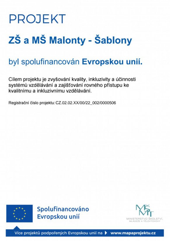 ZŠ a MŠ - ŠABLONY